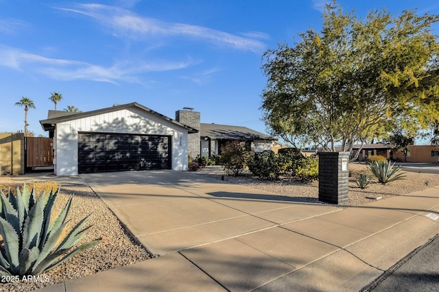 single story home featuring a garage