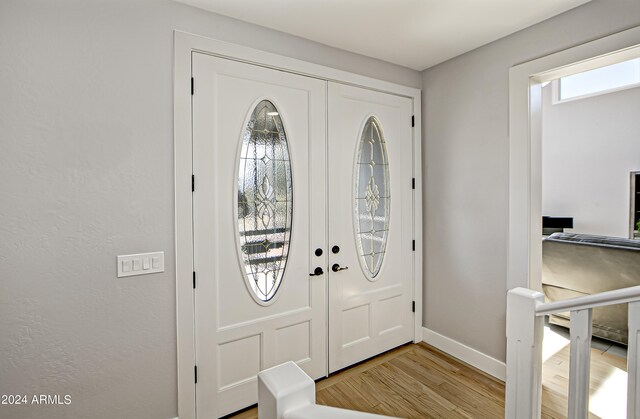 entryway featuring light hardwood / wood-style flooring