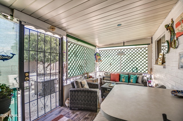 deck featuring an outdoor hangout area