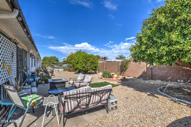 view of yard with a patio