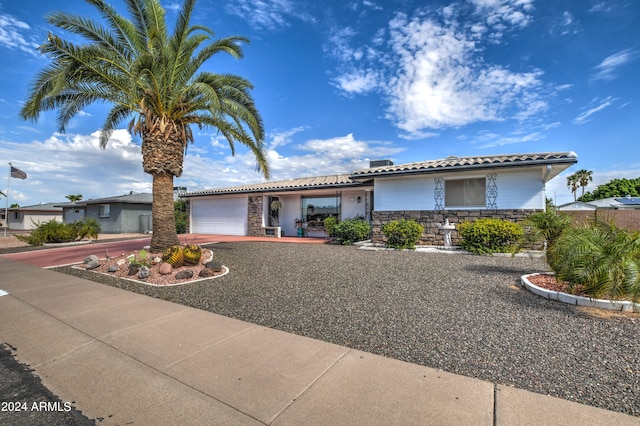 view of front of home featuring a garage