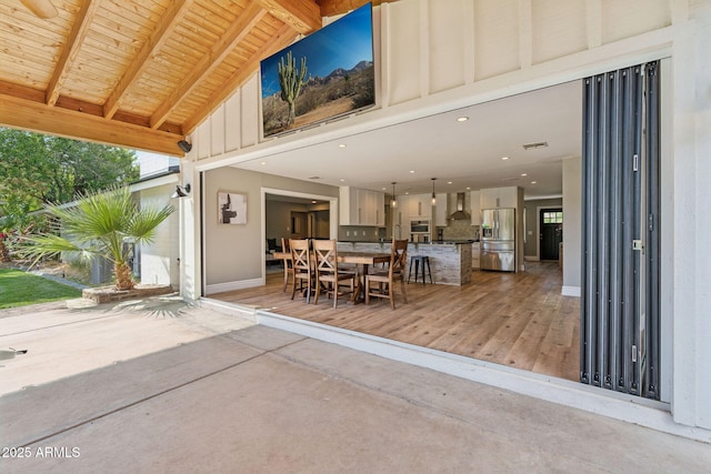 view of patio with visible vents and outdoor dining space