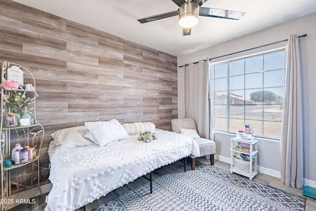 8510 W Joan De Arc Ave, Peoria, AZ 85381 - bedroom with ceiling fan, baseboards, and multiple windows