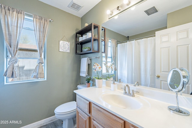 8510 W Joan De Arc Ave, Peoria, AZ 85381 - full bath featuring visible vents, a wealth of natural light, and toilet