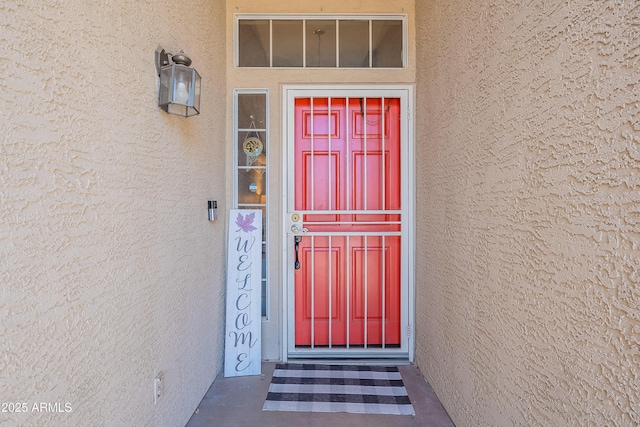8510 W Joan De Arc Ave, Peoria, AZ 85381 - doorway to property with stucco siding
