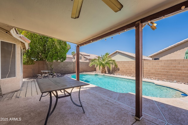 8510 W Joan De Arc Ave, Peoria, AZ 85381 - view of swimming pool featuring a fenced in pool, a patio, and a fenced backyard