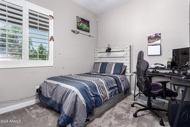 view of carpeted bedroom