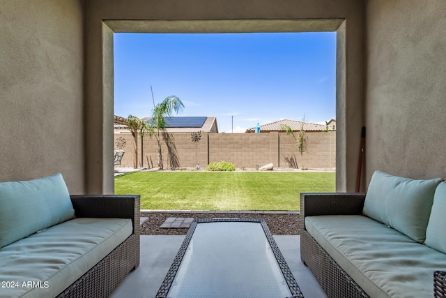 view of patio with outdoor lounge area