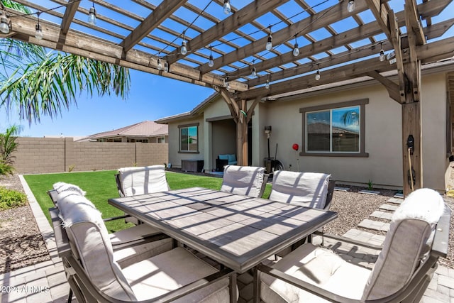 view of patio / terrace with a pergola