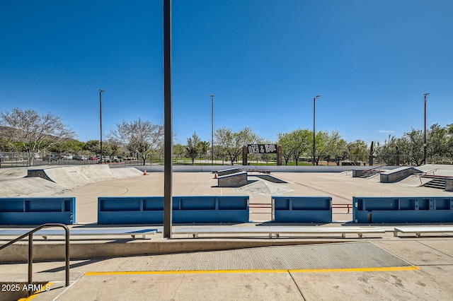 view of parking / parking lot