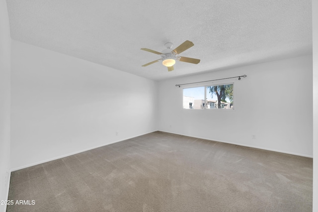 2812 E Clarendon Ave, Phoenix, AZ 85016 - carpeted spare room featuring ceiling fan, baseboards, and a textured ceiling