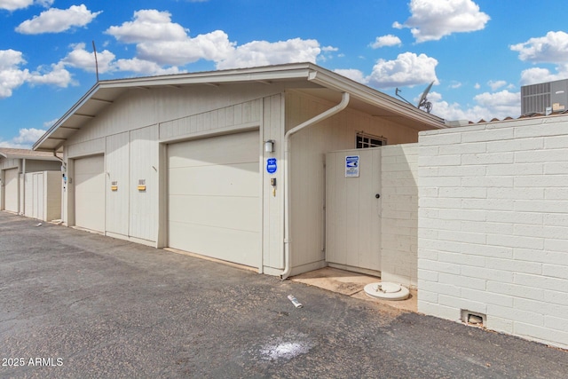 garage featuring central AC
