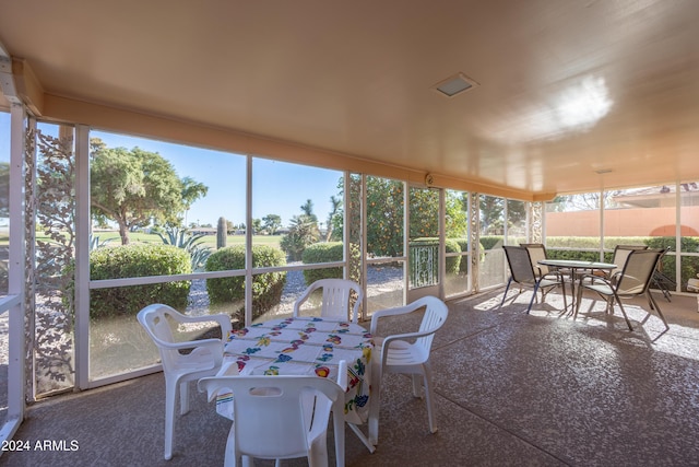 sunroom / solarium featuring a wealth of natural light