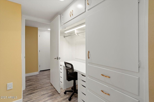 office featuring light hardwood / wood-style flooring