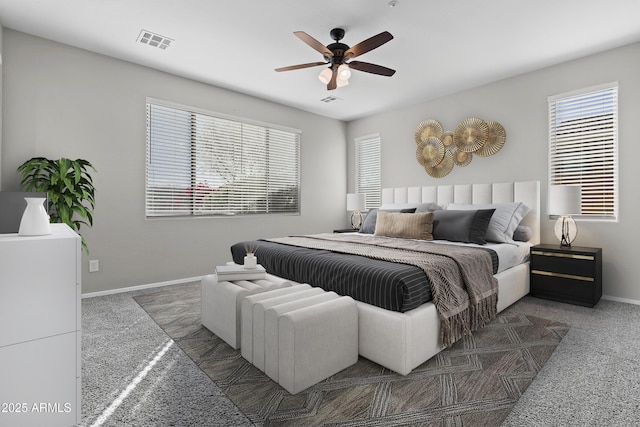 29302 N 126th Ln, Peoria, AZ 85383 - bedroom with multiple windows, carpet, baseboards, and a ceiling fan