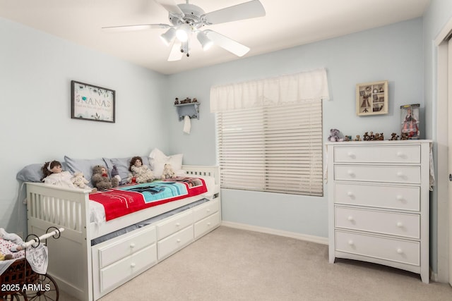 19822 N 108th Ave, Peoria, AZ 85373 - bedroom with light carpet and a ceiling fan