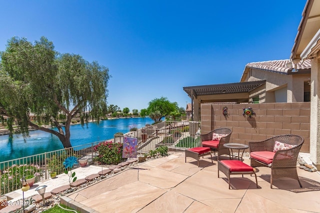 19822 N 108th Ave, Peoria, AZ 85373 - view of patio / terrace with a water view