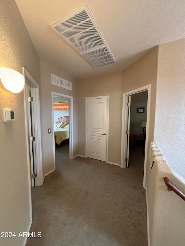 hallway featuring carpet