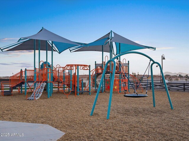 view of community jungle gym