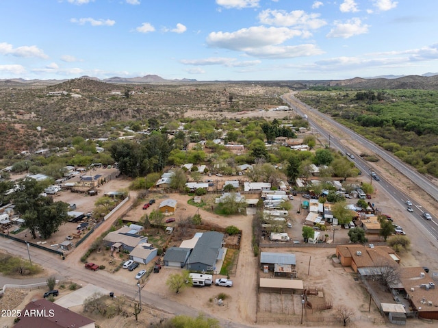 bird's eye view featuring a mountain view