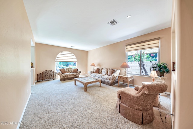 view of carpeted living room