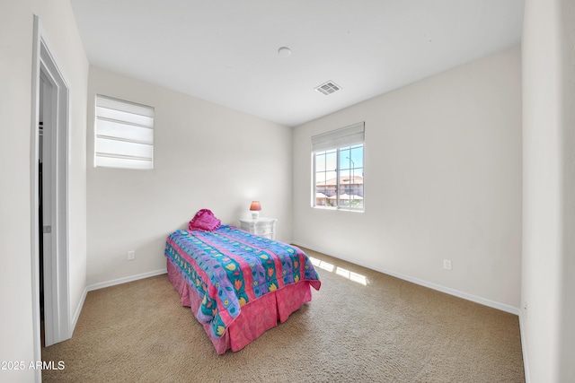 bedroom featuring carpet