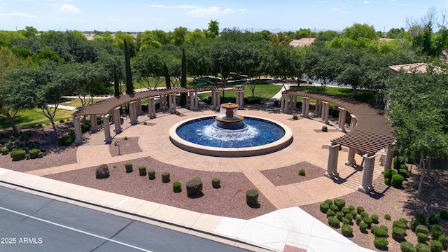 view of pool with a pergola