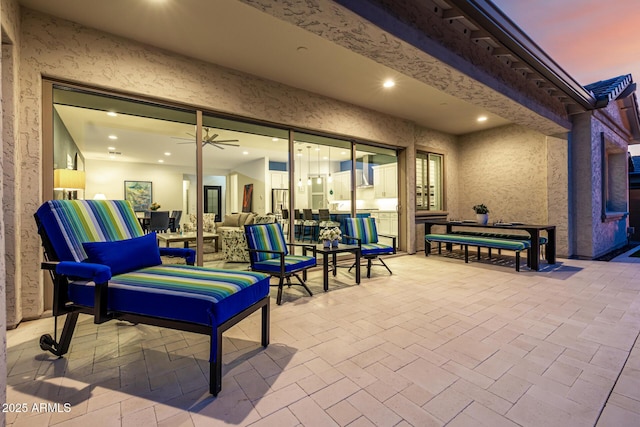 view of patio with outdoor lounge area