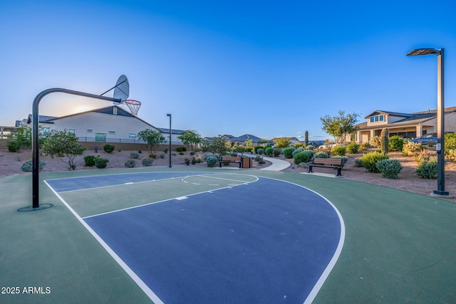 view of basketball court with community basketball court
