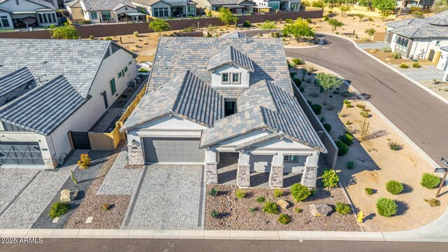 aerial perspective of suburban area