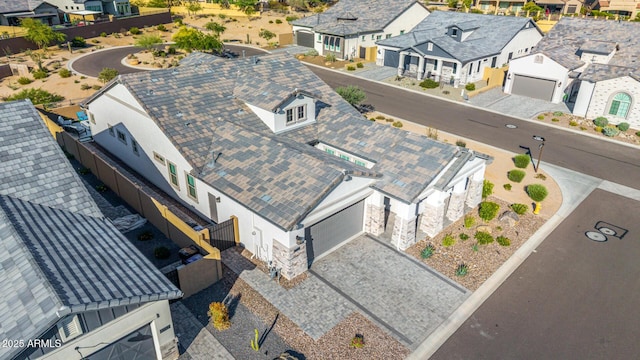 aerial perspective of suburban area