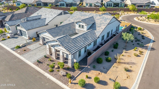 aerial perspective of suburban area