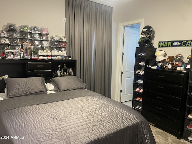 view of carpeted bedroom