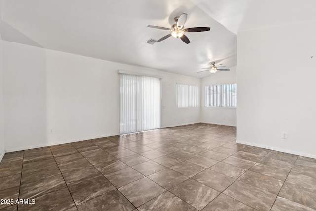 6938 W Nicolet Ave, Glendale, AZ 85303 - spare room with ceiling fan and lofted ceiling