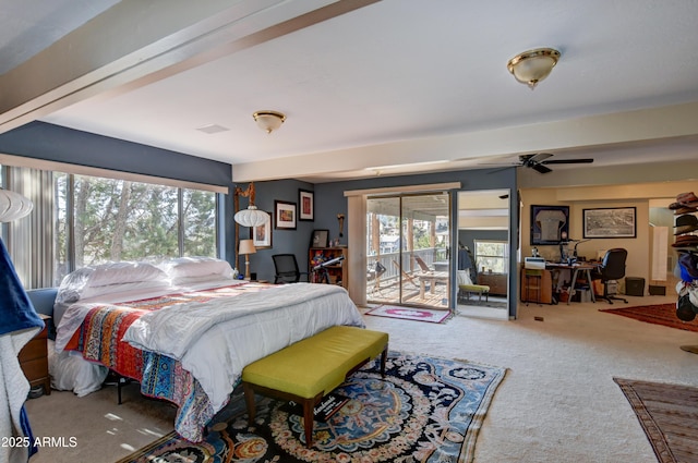 625 Shadow Mountain Dr, Prescott, AZ 86301 - carpeted bedroom with access to outside and multiple windows