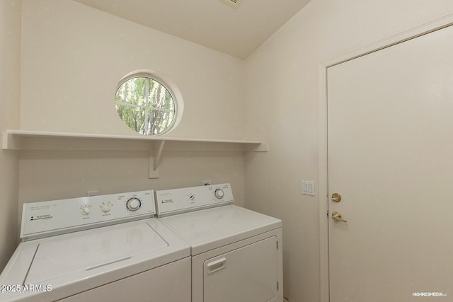 laundry area featuring washer and dryer