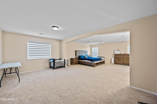 view of carpeted bedroom