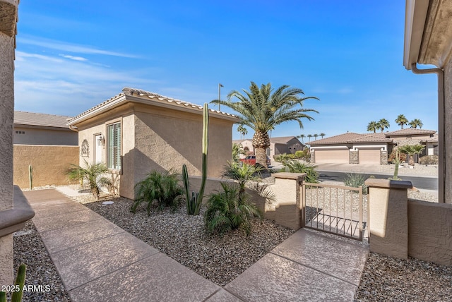 view of home's exterior featuring a garage