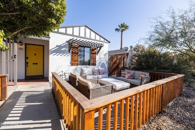 deck with outdoor lounge area