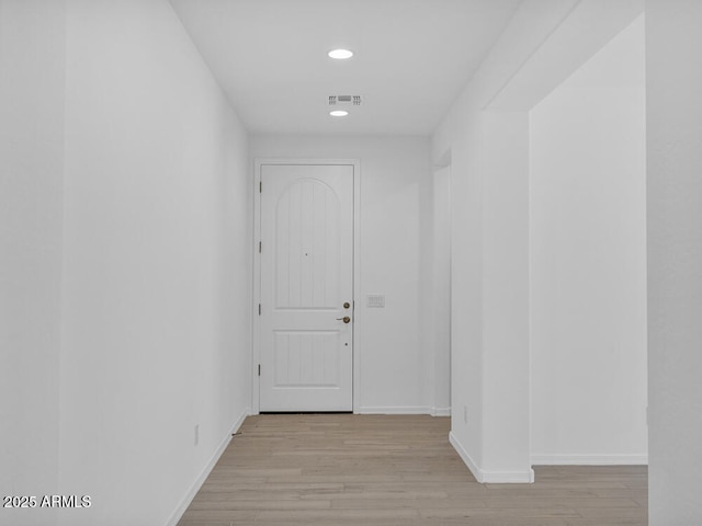 17815 W Denton Ave, Litchfield Park, AZ 85340 - hallway with light wood-type flooring, recessed lighting, and baseboards