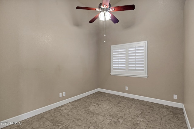 empty room with ceiling fan