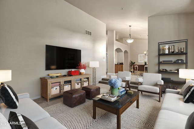 view of carpeted living room