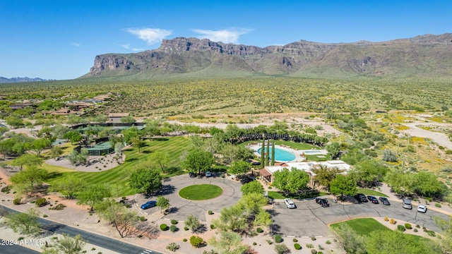 aerial view featuring a mountain view