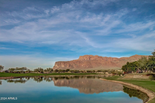 view of water feature featuring a mountain view