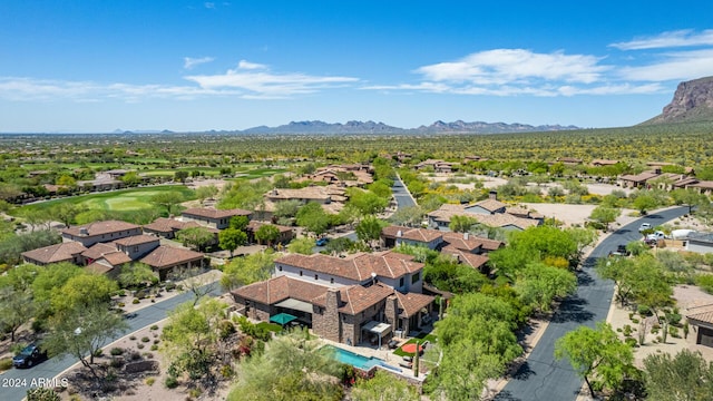 bird's eye view featuring a mountain view