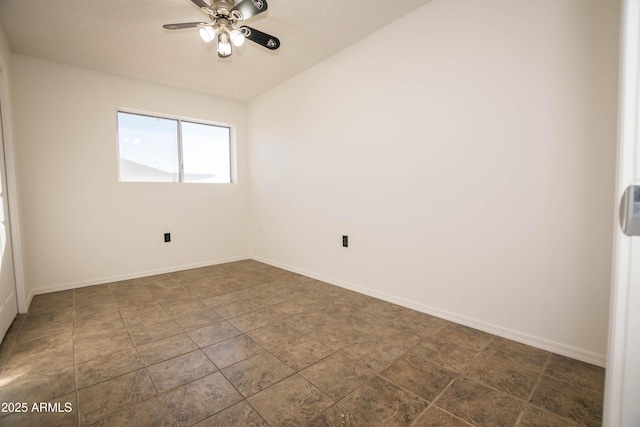 unfurnished room featuring ceiling fan