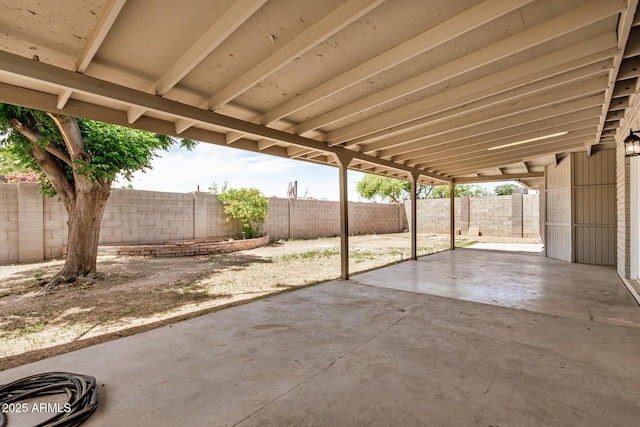 view of patio / terrace with a fenced backyard