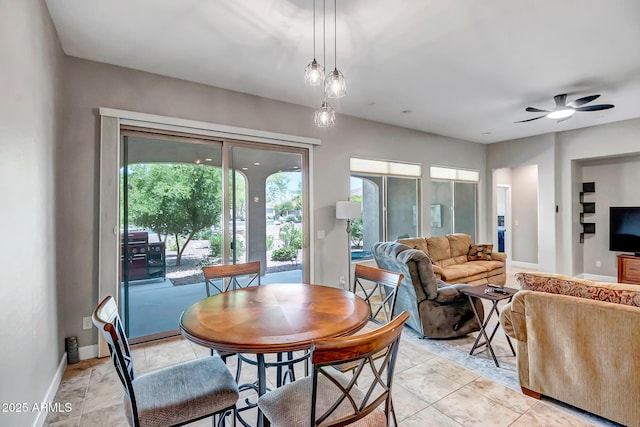 16426 W Piccadilly Rd, Goodyear, AZ 85395 - dining room with plenty of natural light and ceiling fan