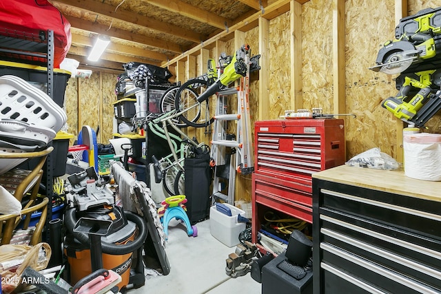 view of storage area