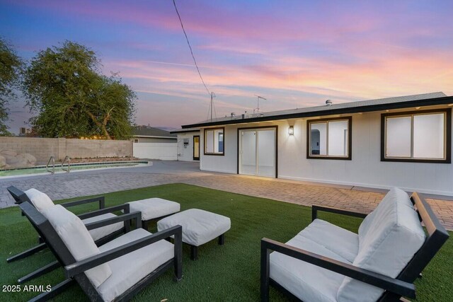 2240 W Cheery Lynn Rd, Phoenix, AZ 85015 - rear view of house featuring a patio area, a fenced backyard, and a yard